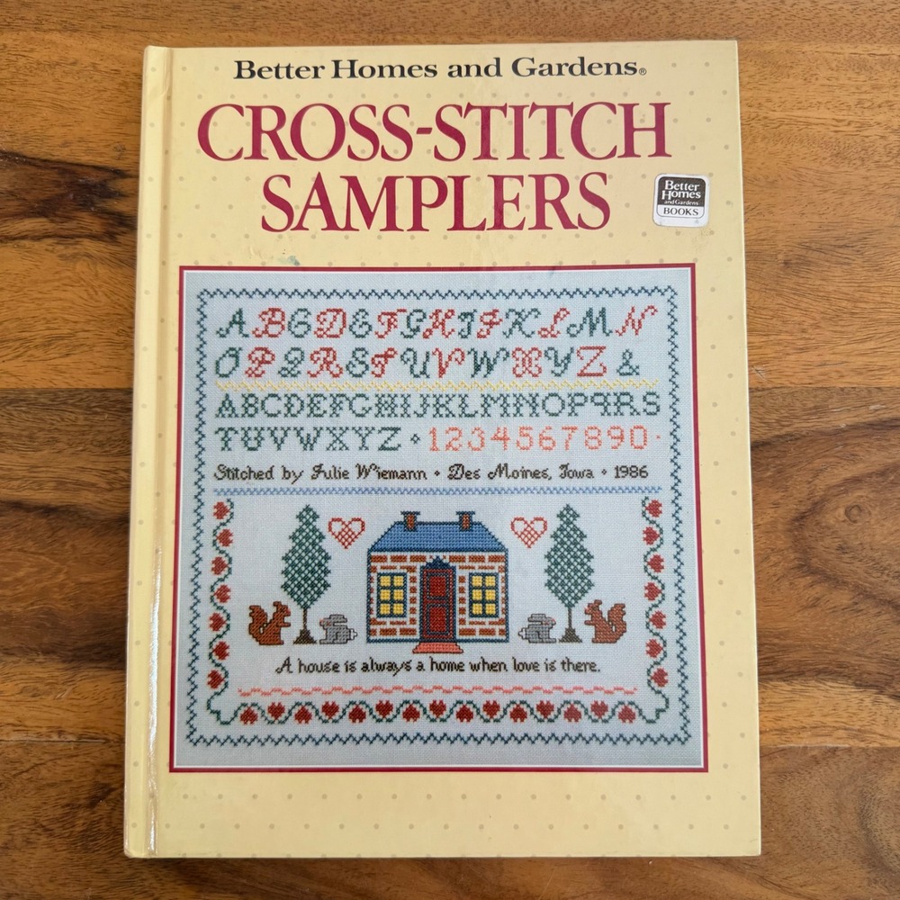 Better Homes and Gardens Cross-Stitch Samplers 1986 Vintage Hardcover Book